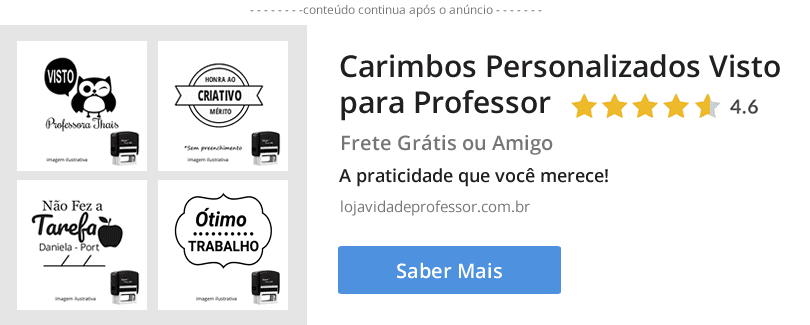 Carimbo Visto Professor - Confira!